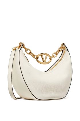 Borsa di pelle bianco avorio hardware color oro la tracolla Valentino Garavani | 5W2B0Q42JDK098